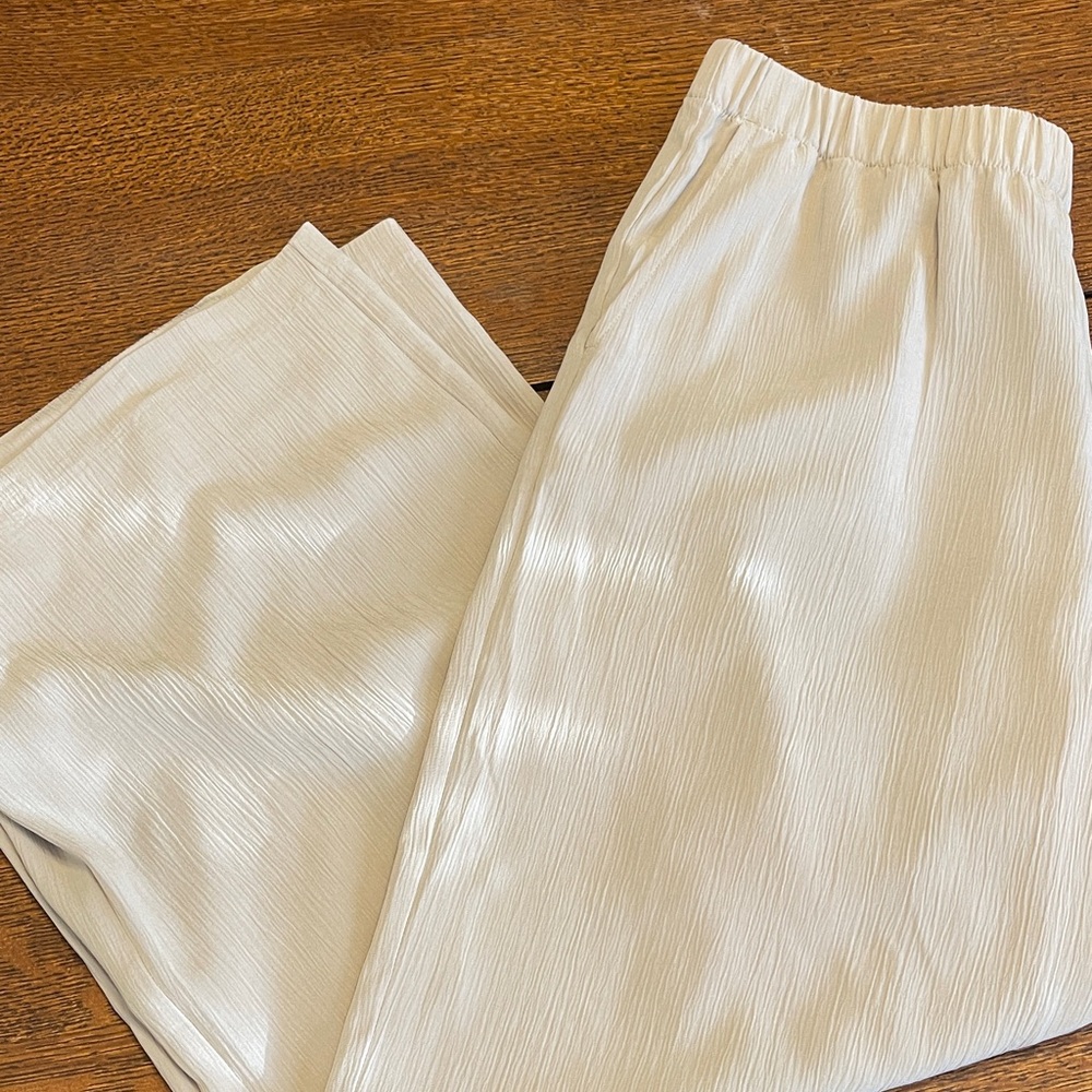 JJill - Beige/Clay Textured Pants - lightweight (tall)